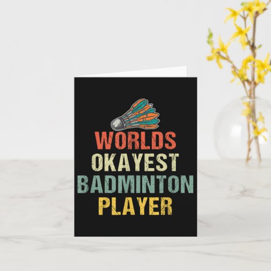 Badminton Shuttle Sayings  カード (黄色い花)