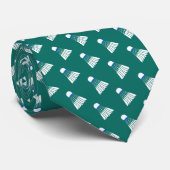 Badminton shuttle sports white green blue neck tie ネクタイ (ロール)