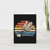 Badminton Shuttle Sunset Distressed Funny Shuttle  カード (正面)