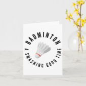 Badminton_ Smashing Good Time, Badminton Shuttle  カード (黄色い花)