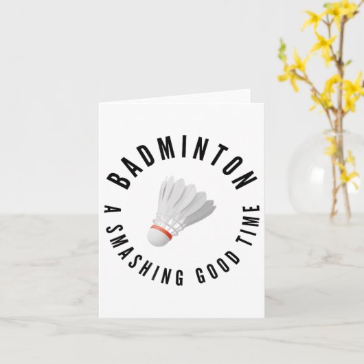 Badminton_ Smashing Good Time, Badminton Shuttle  カード (黄色い花)