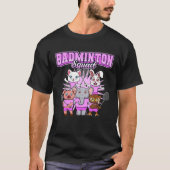 Badminton Squad Cute Animals Shuttlecock Tシャツ (正面)