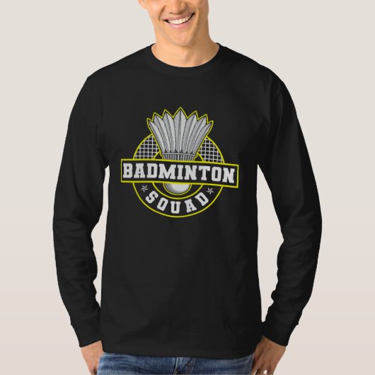Badminton Squad Hobby Shuttlecock Badminton Player Tシャツ (正面)