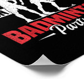 Badminton Team Game Partner Shuttle Player Badmint ポスター (角)