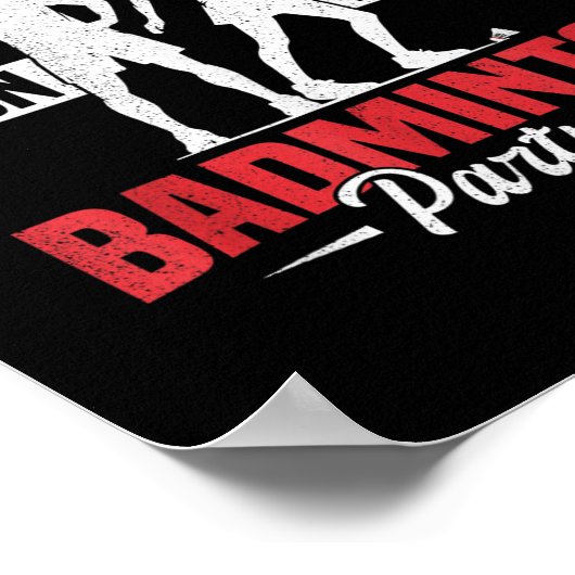 Badminton Team Game Partner Shuttle Player Badmint ポスター (角)