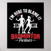 Badminton Team Game Partner Shuttle Player Badmint ポスター (正面)