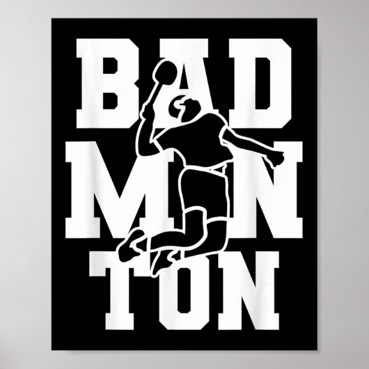 Badminton Team Shuttle Player Coach  ポスター (正面)
