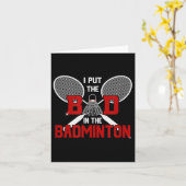 Badminton Without My Bad It Is Minton  カード (黄色い花)