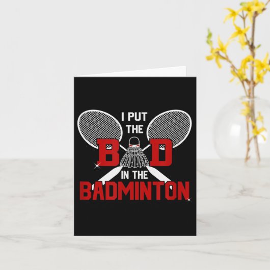 Badminton Without My Bad It Is Minton  カード (黄色い花)