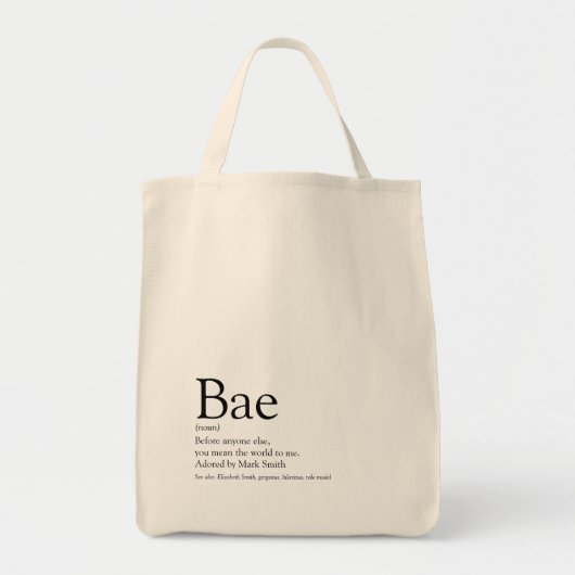 Baeの意味 彼女 妻 トートバッグ (正面)
