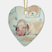 Baeの生まれたばかりのなLovebugdoxies子犬の記念品 セラミックオーナメント (左)
