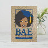 BAEブラックと教育を受けた修士号の卒業 招待状 (スタンド正面)