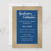 BAEブラックと教育を受けた修士号の卒業 招待状 (裏面)