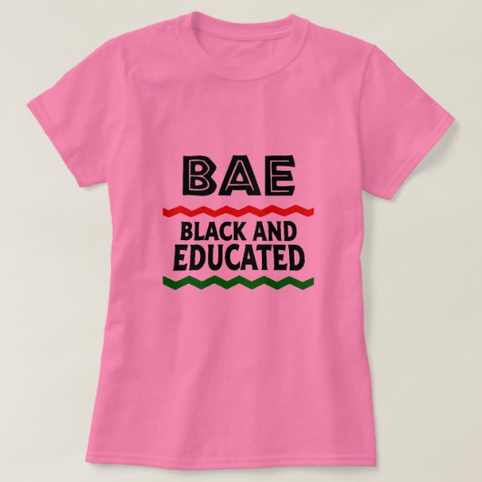 BAEブラックと教育Tシャツ Tシャツ (デザイン正面)