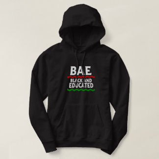 BAEブラック&教育フード付きスウェットシャツ パーカ