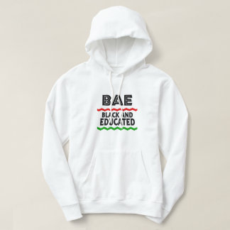 BAEブラック&教育フード付きスウェットシャツ パーカ