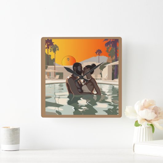 BAE – カチオン#1壁時計 スクエア壁時計 (ホーム)