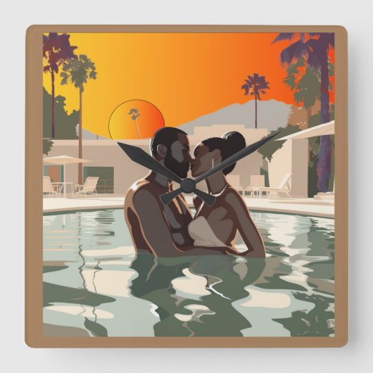 BAE – カチオン#1壁時計 スクエア壁時計 (正面)