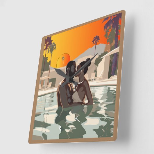 BAE – カチオン#1壁時計 スクエア壁時計 (傾斜)