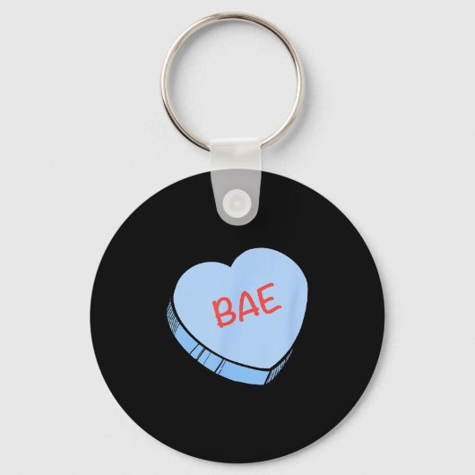 “bae” コンバーセーションハート バレンタインデー キーホルダー (正面)