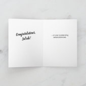 BAE:黒人であり、教育を受けた修士課程卒業カード サンキューカード (内部)