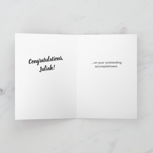 BAE：黒人であり、教育を受けた修士課程卒業カード サンキューカード (内部)