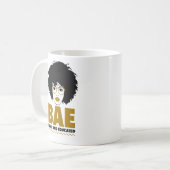 BAE:黒人で教育を受けたアフリカ人女性 コーヒーマグカップ (正面左)