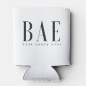 BAE aunty 最高の ever白黒ロゴ 缶クーラー (裏面)