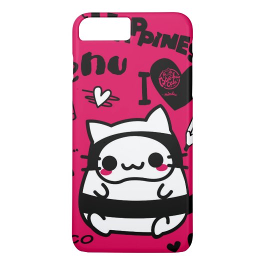 bae bae cats fucsia Case-Mate iPhoneケース (裏面)