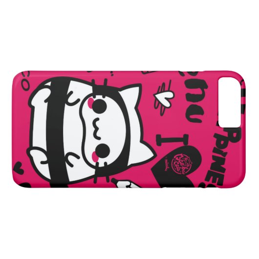bae bae cats fucsia Case-Mate iPhoneケース (裏面(横))