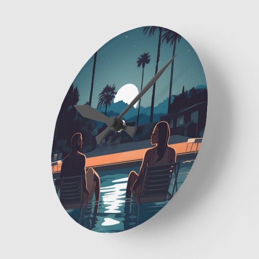 BAE-CATION #4はがき ラウンド壁時計 (傾斜)