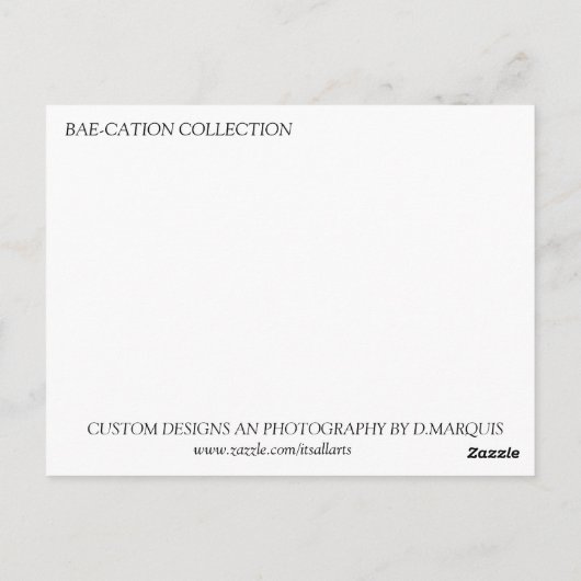 BAE- CATION #7 ポストカード (裏面)