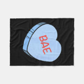 “bae” Conversation Hearts Valentine’s Day  フリースブランケット (正面(横))