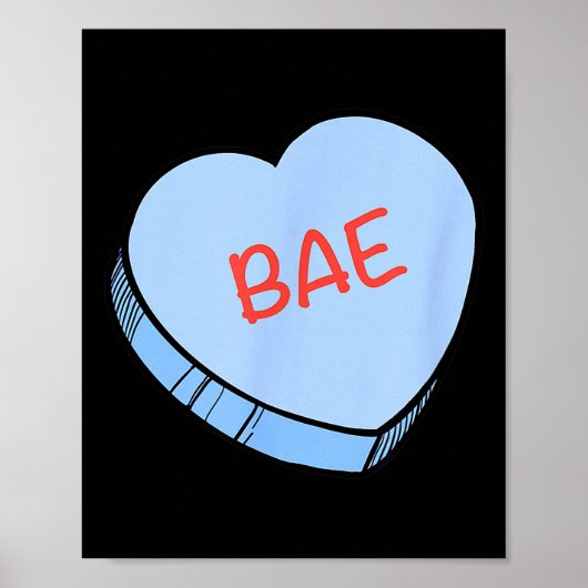 “bae” Conversation Hearts Valentine’s Day ポスター (正面)