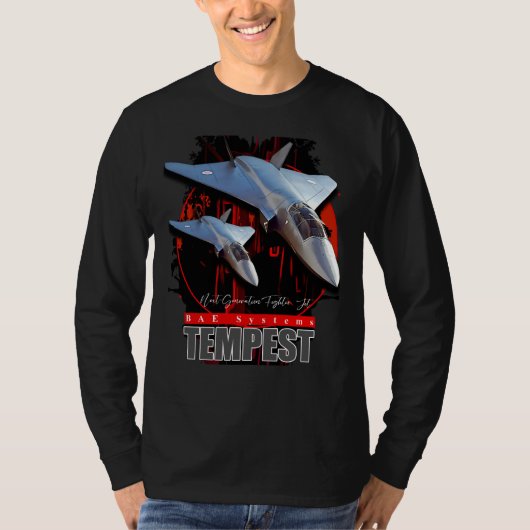 BAE Systems Tempest次世代戦闘機ジェット Tシャツ (正面)