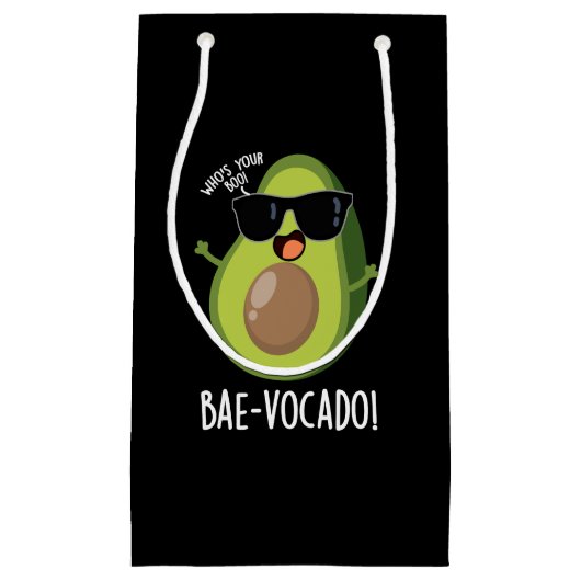 Bae-vocadoアボカドおもしろいプンダークBG スモールペーパーバッグ (正面)