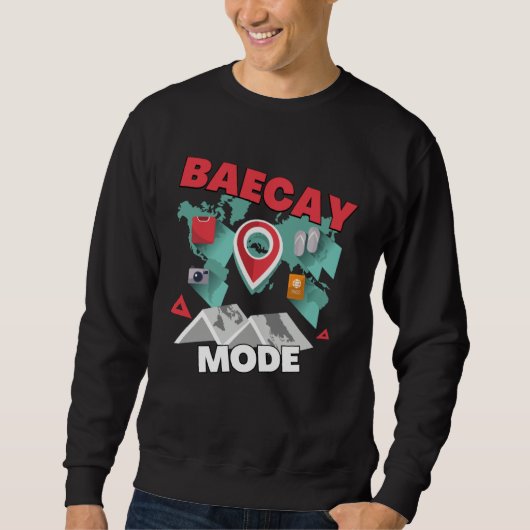 Baecay Mode Designs For Couples Bae King Bae Catio スウェットシャツ (正面)