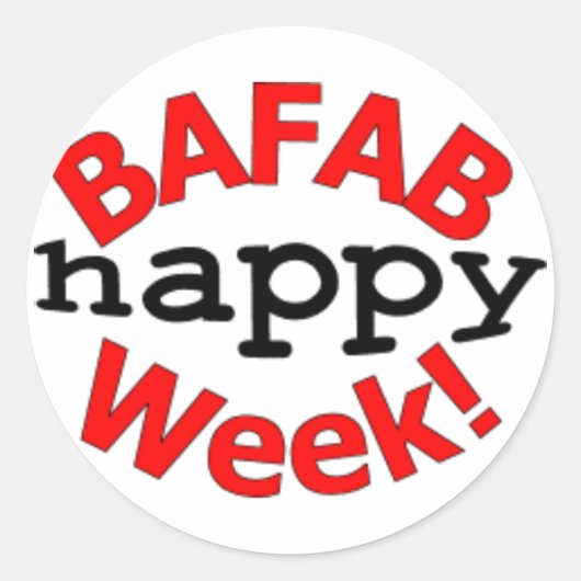 BAFAB Weekのステッカー(sm) ラウンドシール (正面)