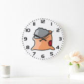 Bag of Cement Construction Material ラージ壁時計