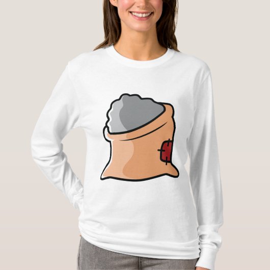 Bag of Cement Construction Material Tシャツ (正面)
