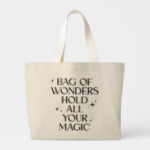 “Bag of Wonders – Hold All Your Magic” Tote Bag ラージトートバッグ (裏面)