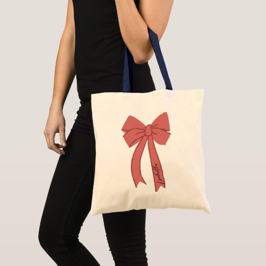 Bag wedding bow cute Modern トートバッグ (正面(商品))