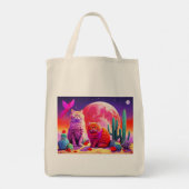 Bag with Cat Illustration トートバッグ (裏面)