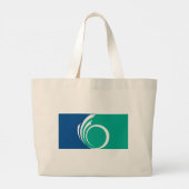 Bag with Flag of Ottawa, Canada ラージトートバッグ (裏面)