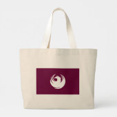 Bag with Flag of Phoenix City, Arizona ラージトートバッグ (裏面)