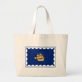 Bag with Flag of Quebec City, Canada ラージトートバッグ