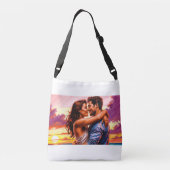 bag with romantic print of two lovers クロスボディバッグ (裏面)