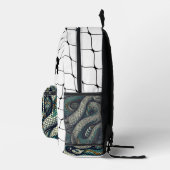 Bag with snake pattern design プリントバックパック (右)