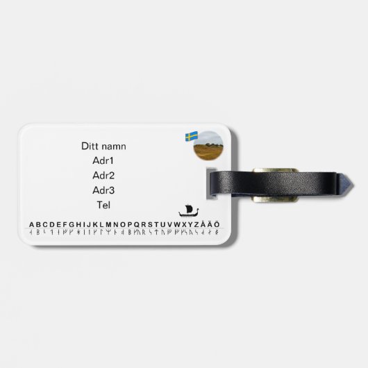 Bagagebricka — Kungshögarna ラゲッジタグ (裏面横)