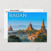 Bagan, Myanmar (Burma) Postcard ポストカード (正面/裏面)
